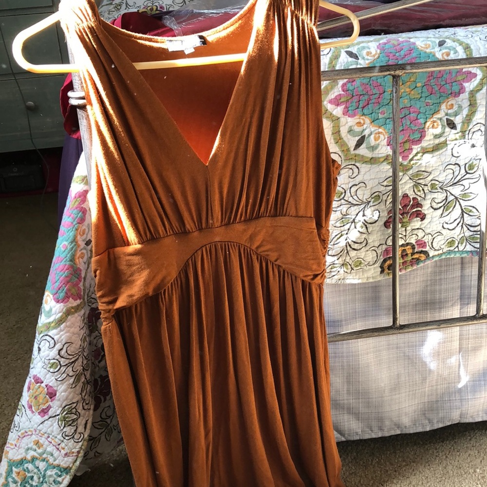 Orangish brown flowy dress